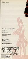 Libretto di sala - 1998 - Los Angeles Philarmonic Orchestra