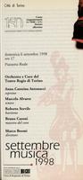 Libretto di sala - 1998 - Orchestra e Coro del Teatro Regio di Torino
