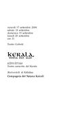 Libretto di sala - 2004 - Kerala, India del sud. KÛTIYÂTTAM, Teatro sanscrito del Kerala
