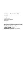 Libretto di sala - 2003 - London Symphony Orchestra