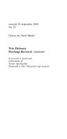 Libretto di sala - 2005 - Trio Debussy e Pierluigi Bernard