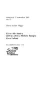 Libretto di sala - 2005 - Coro e Orchestra dell'Accademia Stefano Tempia, Coro Eufoné