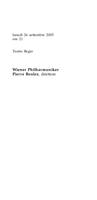 Libretto di sala - 2005 - Wiener Philharmoniker