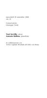 Libretto di sala - 2006 - Quasi un melologo con musiche di Rossini, Ravel, Mahler, Schoenberg, Feldman