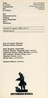 Libretto di sala - 1982 - City of London Sinfonia e Richard Hickox Singers