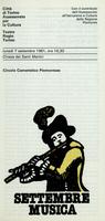 Libretto di sala - 1981 - Circolo Cameristico Piemontese