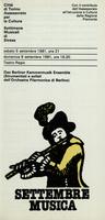 Libretto di sala - 1981 - Das Berliner Kammermusik Ensemble (Strumentisti e solisti dell'Orchestra Filarmonica di Berlino) (5-6 settembre 1981)