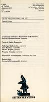 Libretto di sala - 1982 - Orchestra Sinfonica Nazionale di Katovice della Radiotelevisione Polacca e Coro di Radio Cracovia