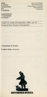 Libretto di sala - 1982 - I Cameristi di Torino (13-20 settembre 1982)