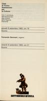 Libretto di sala - 1983 - Fernando Germani (8-9 settembre)