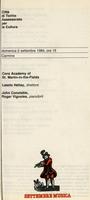 Libretto di sala - 1984 - Coro Academy of St. Martin-in-the-Fields