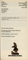 Libretto di sala - 1983 - Coro di Torino della RAI e Strumentisti dell'Orchestra Sinfonica di Torino della RAI