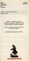 Libretto di sala - 1984 - Premio I Solisti di Torino: Ludovico Lessona, Roberto Forte, Luciano Moffa, Umberto Egaddi. Concerto del gruppo vincitore
