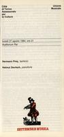 Libretto di sala - 1984 - Hermann Prey ed Helmut Deutsch