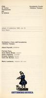 Libretto di sala - 1985 - Orchestra e Coro dell'Accademia Stefano Tempia