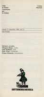 Libretto di sala - 1986 - Salvatore Accardo, Margaret Batjer, Toby Hoffman, Peter Wiley e Franco Petracchi