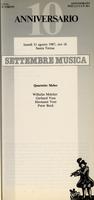 Libretto di sala - 1987 - Quartetto Melos