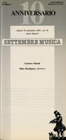 Libretto di sala - 1987 - Cantores Mundi