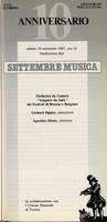 Libretto di sala - 1987 - Orchestra da Camera Gasparo da Salò del Festival di Brescia e Bergamo