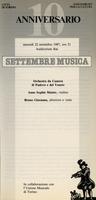 Libretto di sala - 1987 - Orchestra da Camera di Padova e del Veneto