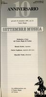 Libretto di sala - 1987 - Orchestra e Coro del Teatro Regio di Torino
