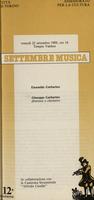 Libretto di sala - 1989 - Ensemble Garbarino
