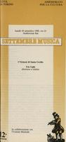 Libretto di sala - 1989 - I Virtuosi di Santa Cecilia