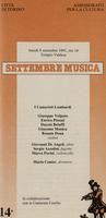 Libretto di sala - 1991 - I Cameristi Lombardi