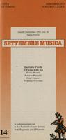 Libretto di sala - 1991 - Quartetto d'archi di Torino della RAI