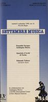 Libretto di sala - 1990 - Ensemble Europeo Antidogma Musica e Quartetto d'Archi di Torino