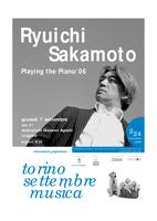Playing the piano. Ryuichi Sakamoto