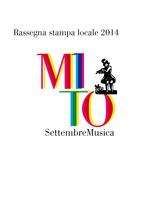 Rassegna stampa MITO Settembre Musica 2014 locale vol. I